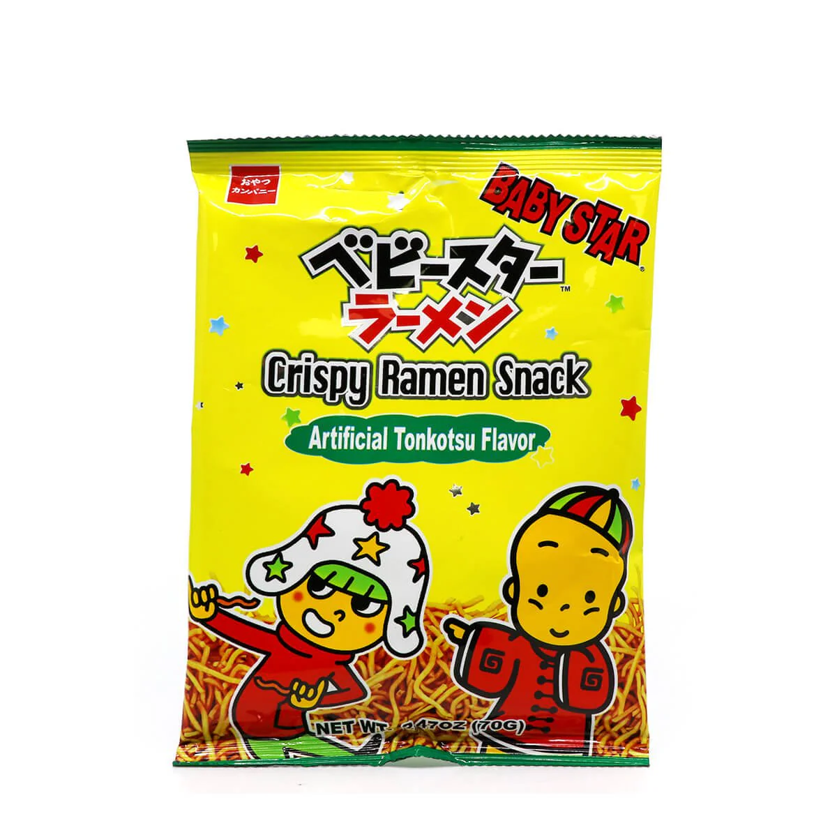 Baby Star Crispy Ramen Snack Tonkotsu Flavor 2.47oz