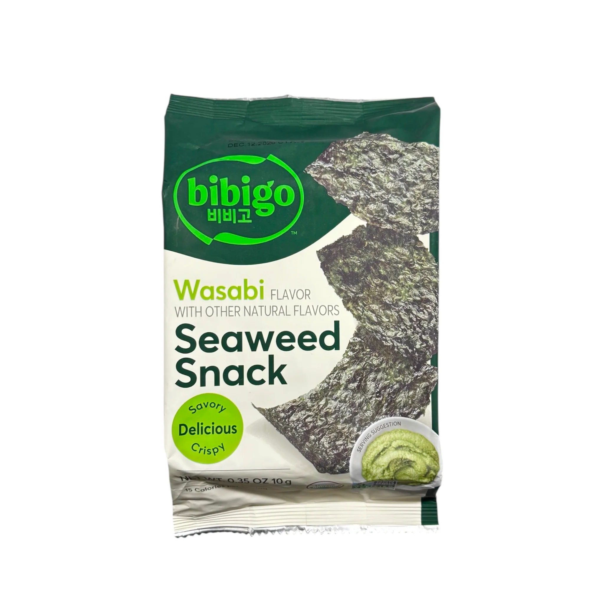 Bibi Organic Seaweed Snack Wasabi 0.35Oz