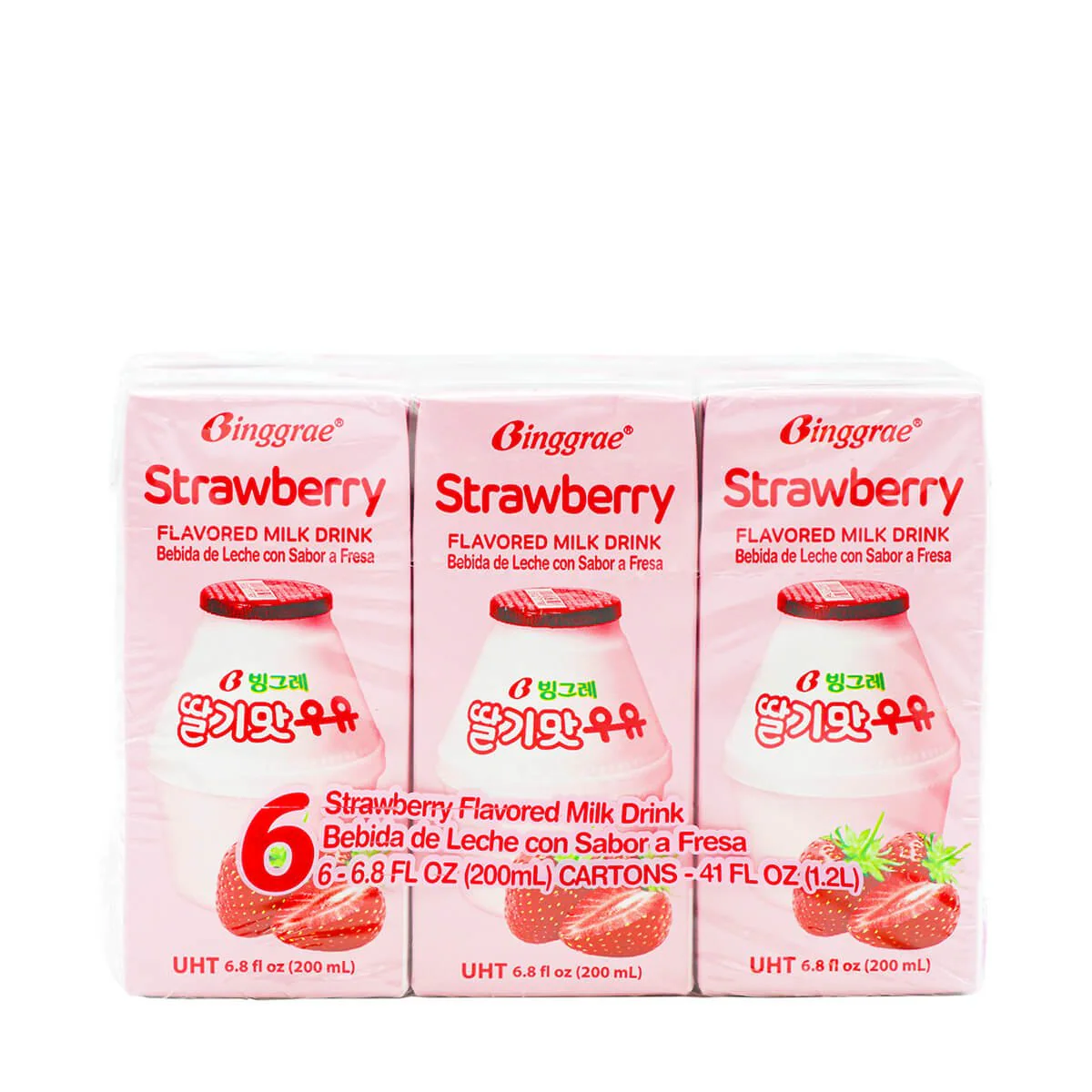 Binggrae Strawberry Milk 6 x 200ml