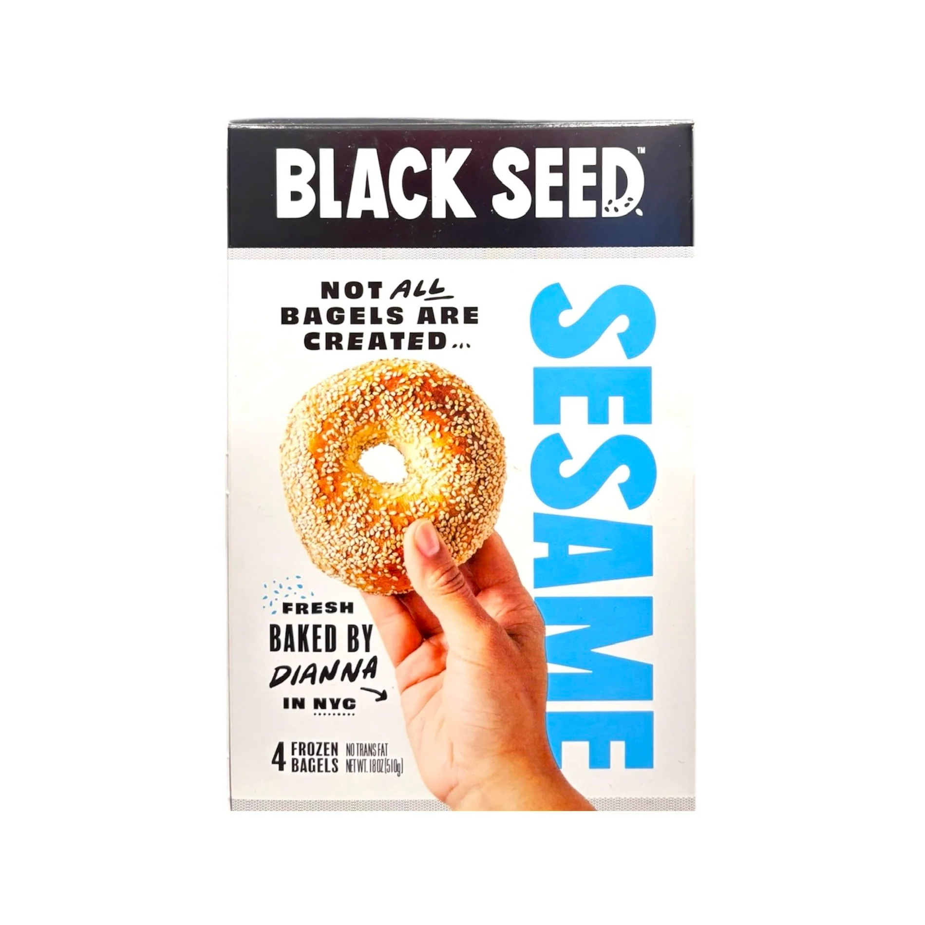 Black Seed Frozen Bagels Sesame 510G