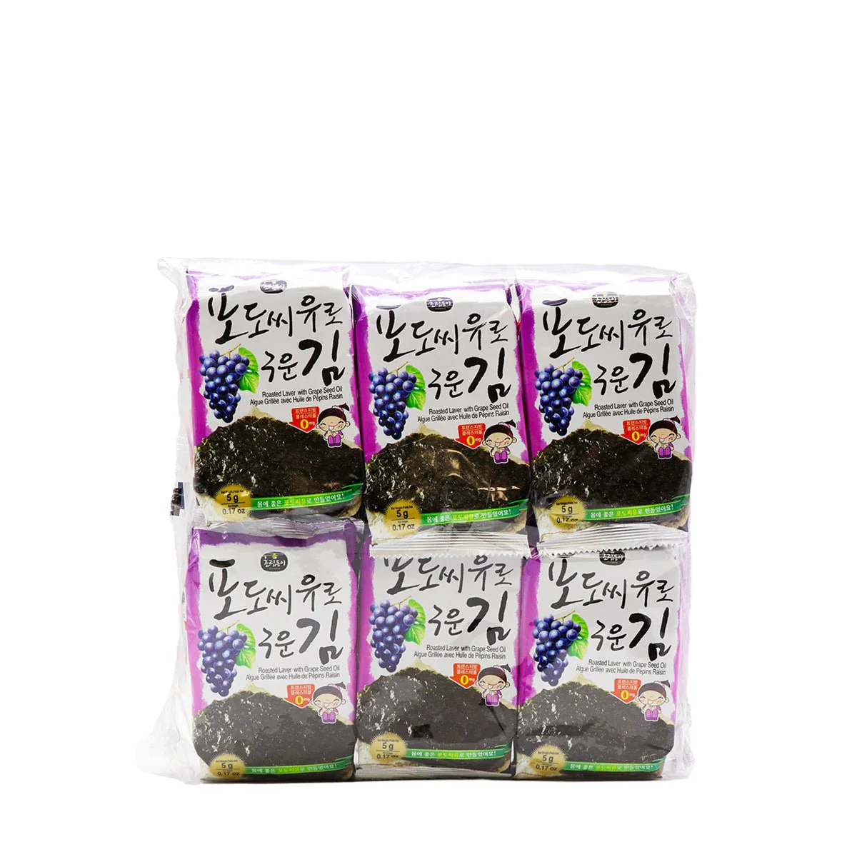 Choripdong Roasted Laver with Grape Oil 12 packs 60g