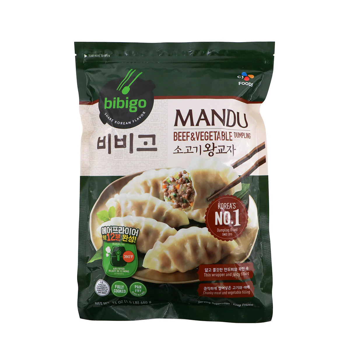 CJ Bibigo Mandu Beef Dumpling 24oz