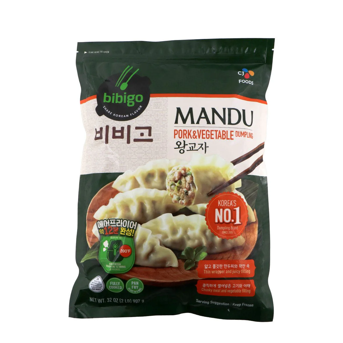 CJ Bibigo Mandu Pork & Vegetable Dumpling 32oz