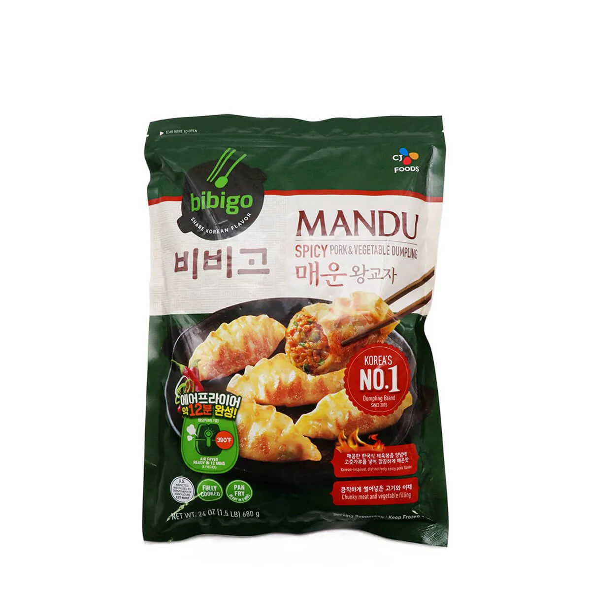CJ Bibigo Mandu Spicy Pork and Vegetable 24oz
