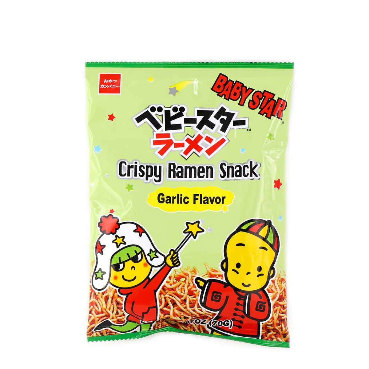 Baby Star Crispy Ramen Snack Garlic Flavor 2.47oz