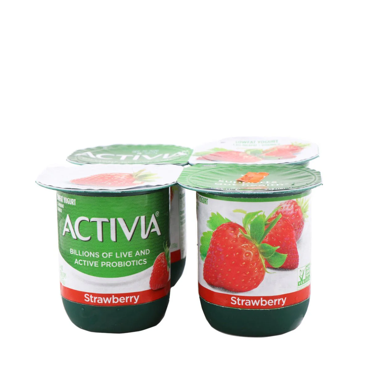 Activia Lowfat Yogurt Strawberry 4 packs x 4oz