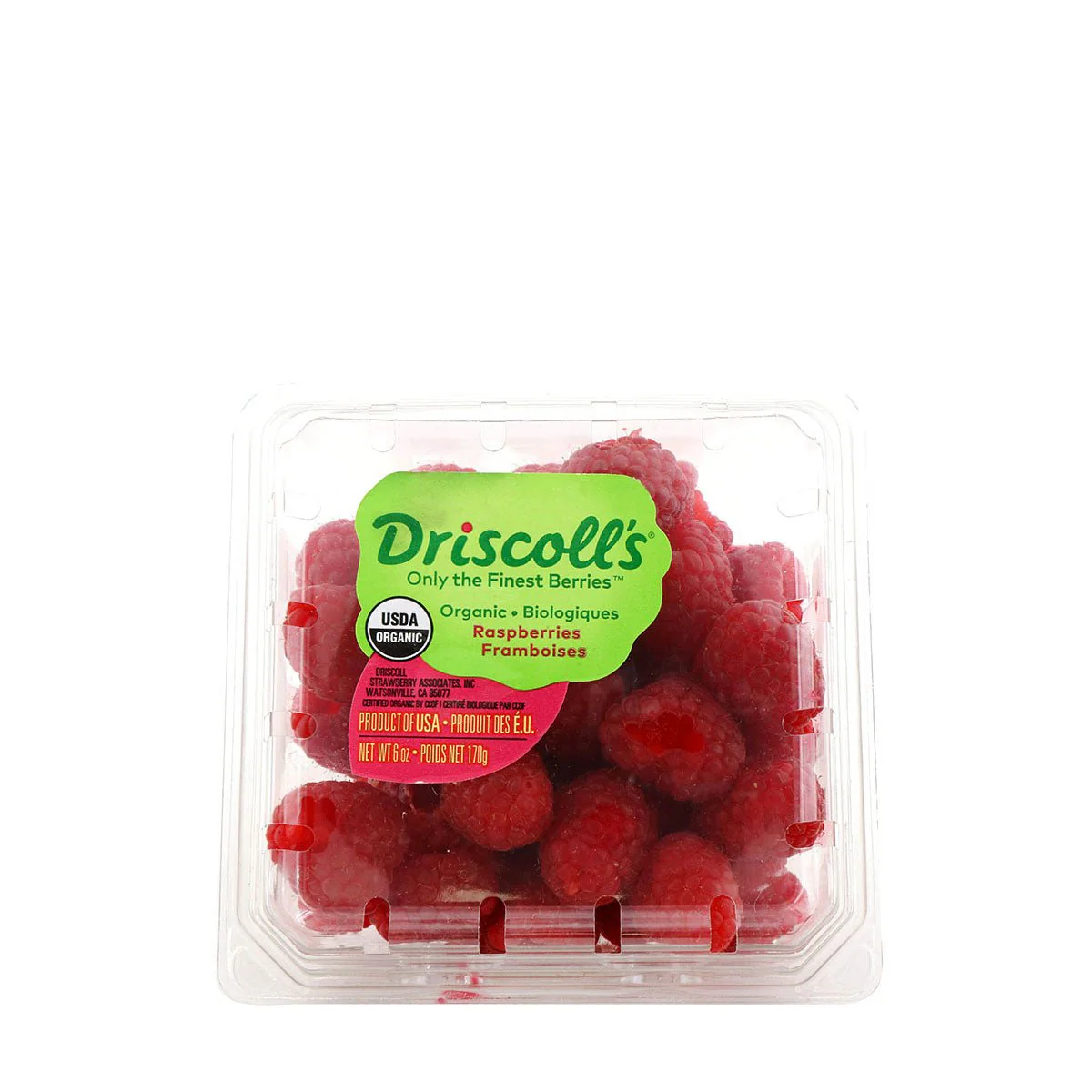 Driscolls Organic Raspberries 6oz