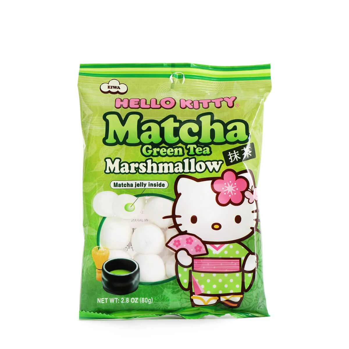 Eiwa Hello Kitty Matcha Green Tea Marshmallow 2.8oz