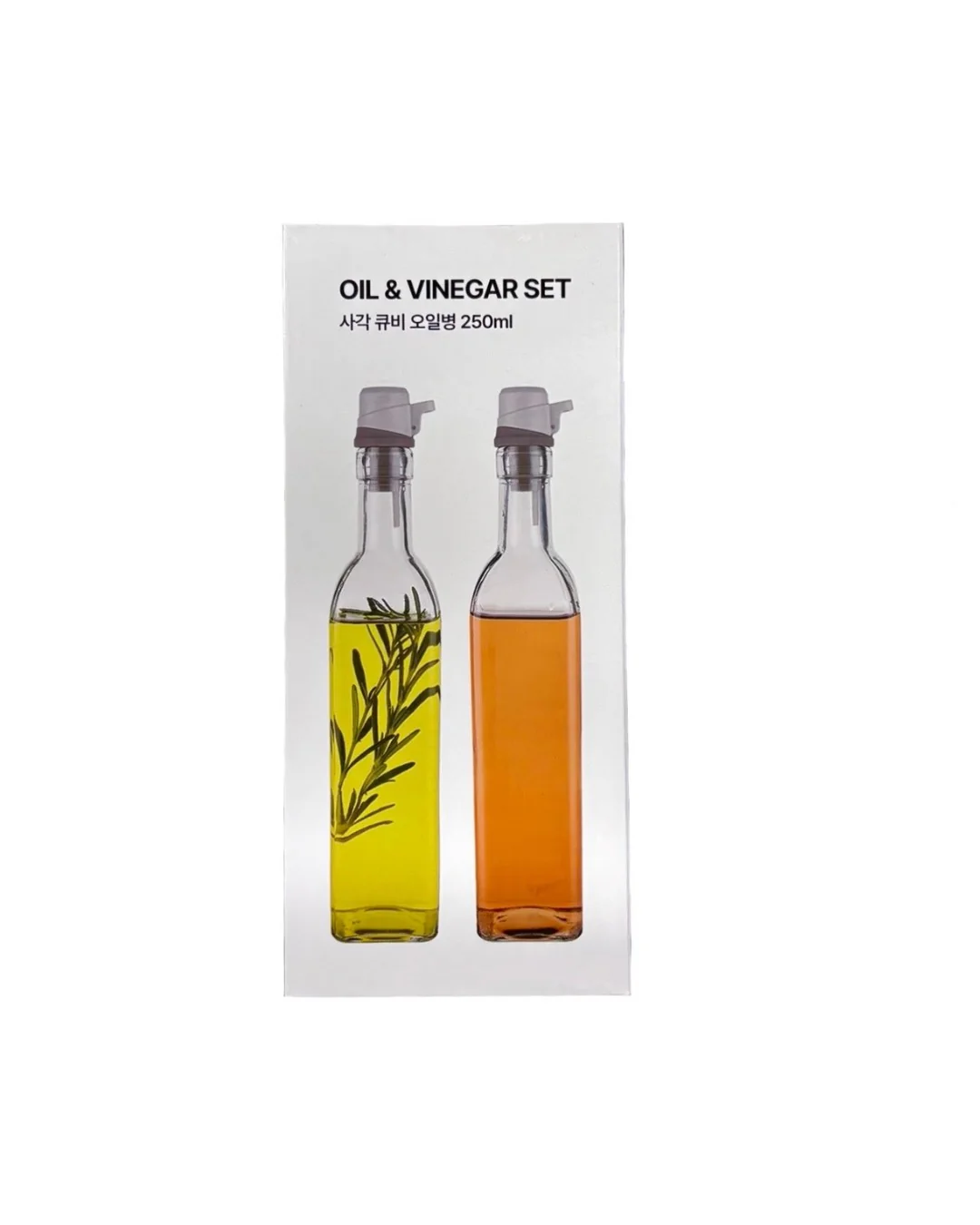 Glass Oil Bottle Oil&Vinegar 2Pset 250Ml