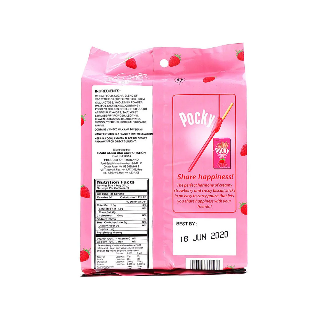 Glico Pocky Strawberry 3.81oz - Image 2