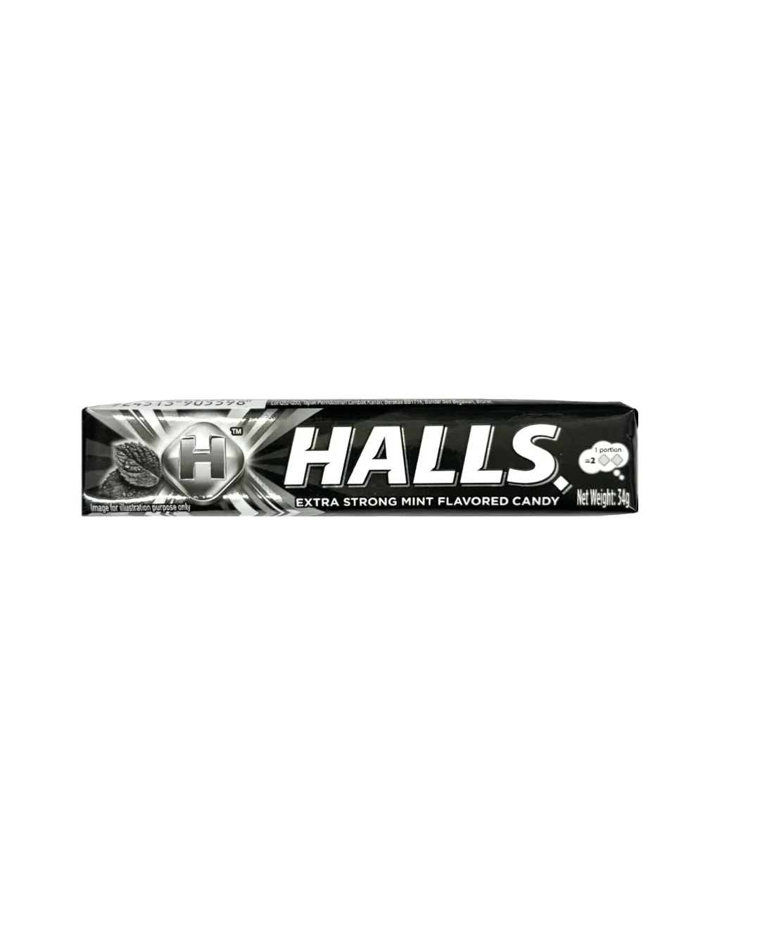 Halls Extra Strong Mint Flavored 34G