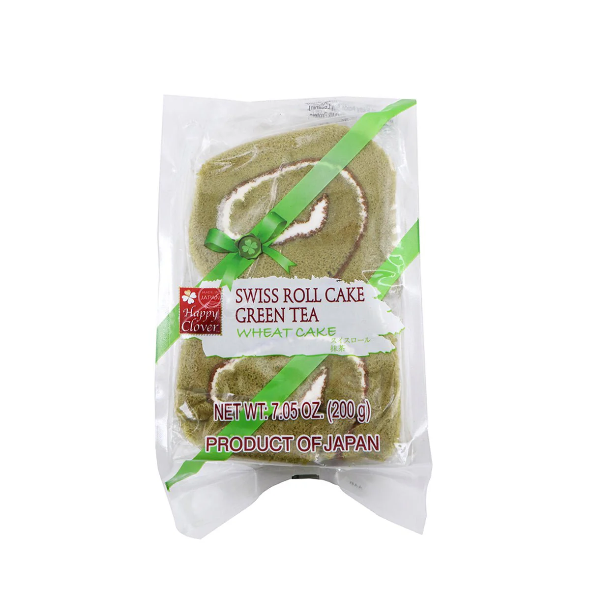 Happy Clover Swiss Roll Cake Green Tea 7.05oz