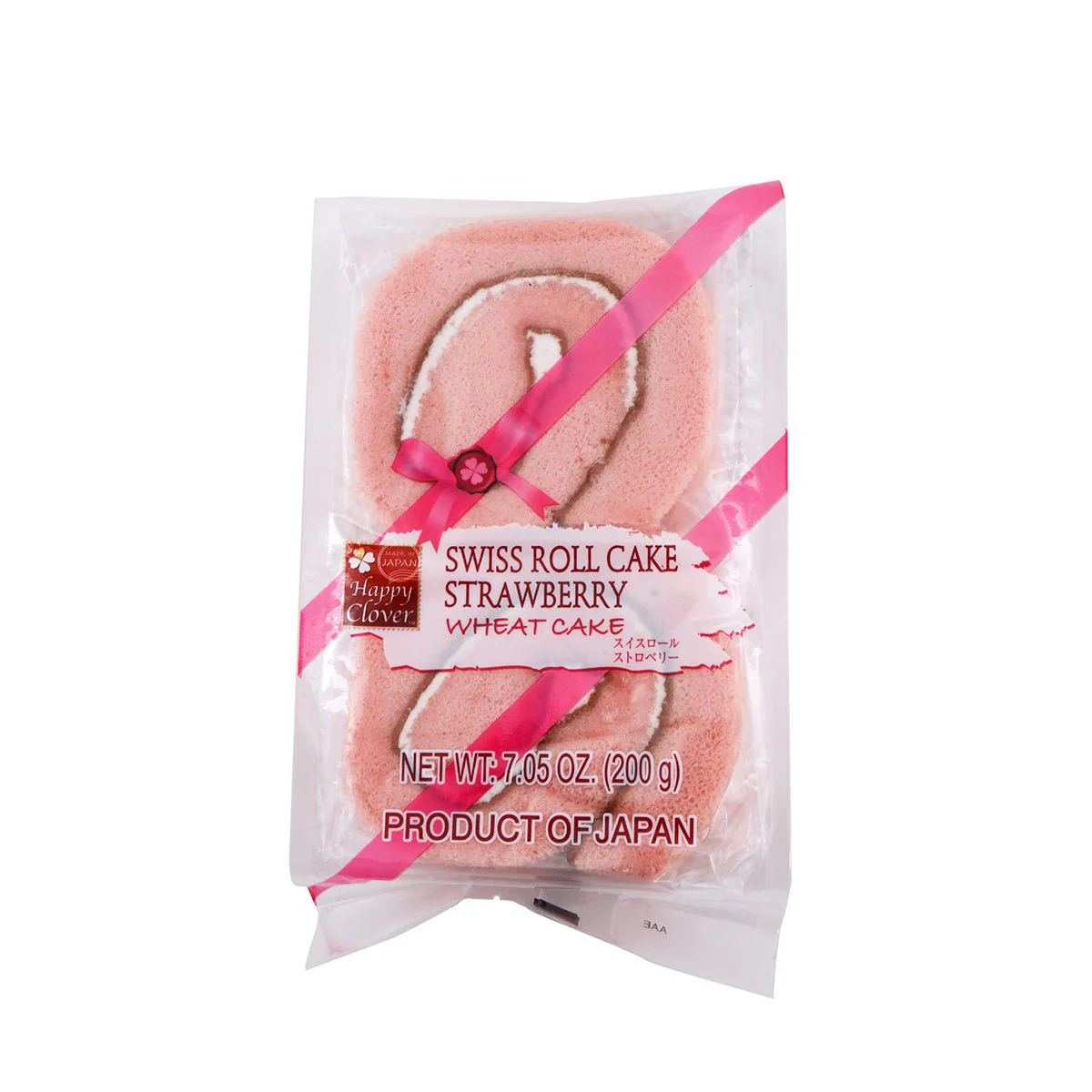 Happy Clover Swiss Roll Cake Strawberry 7.05oz