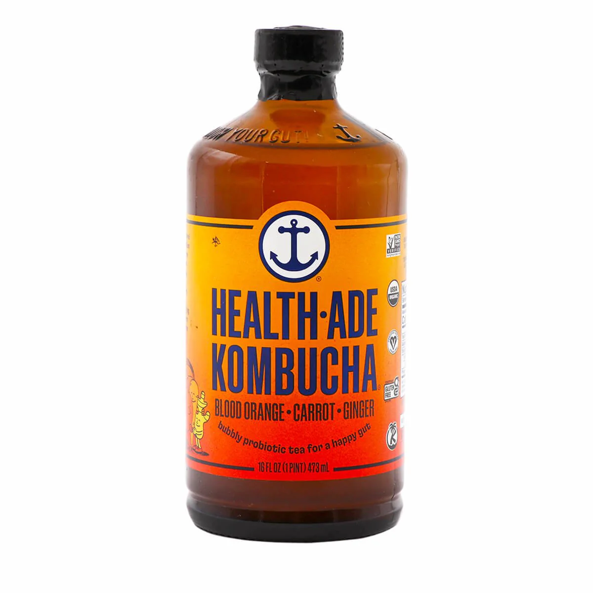 Health-Ade Kombucha Blood Orange Carrot Ginger 16fl.oz