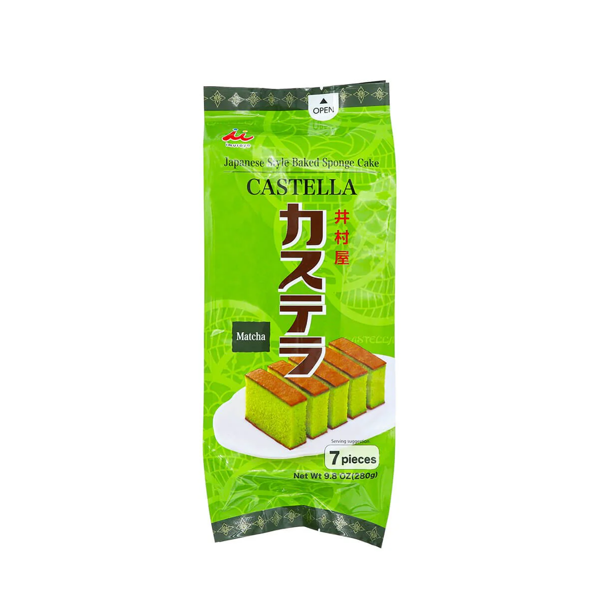 Imuraya Japanese Style Baked Sponge Cake Matcha Castella 9.8oz