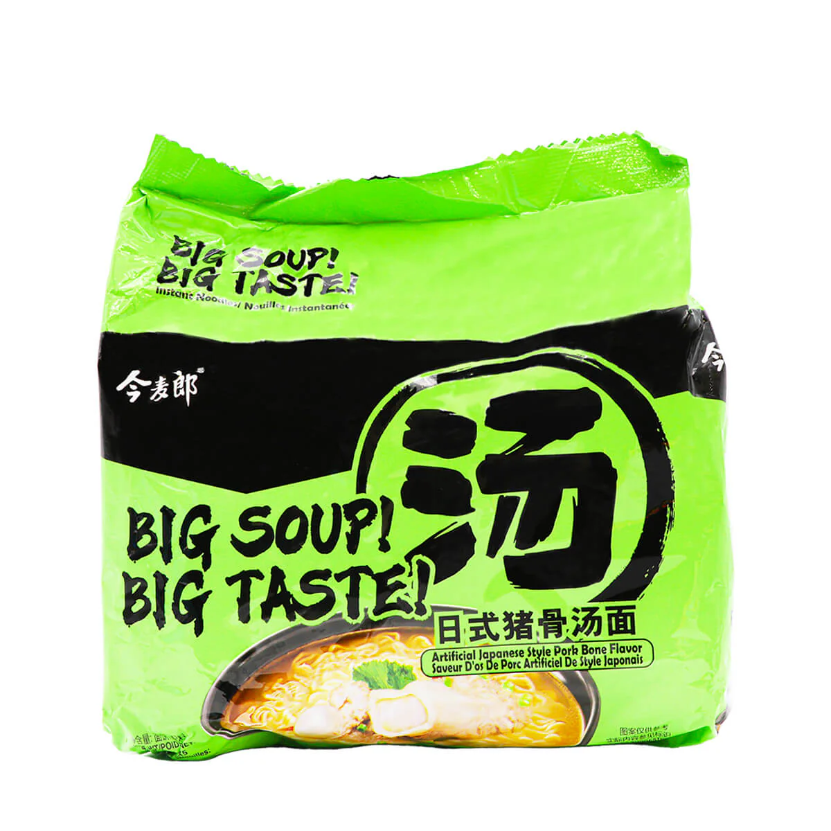Jinmailang Instant Noodle Artificial Japanese Style Pork Bone Flavor 5 packs x 124g