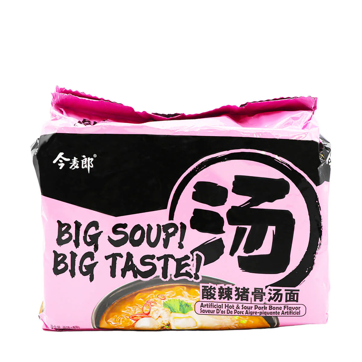 Jinmailang Instant Noodle Artificial Hot & Sour Pork Bone Flavor 5 packs x 141g