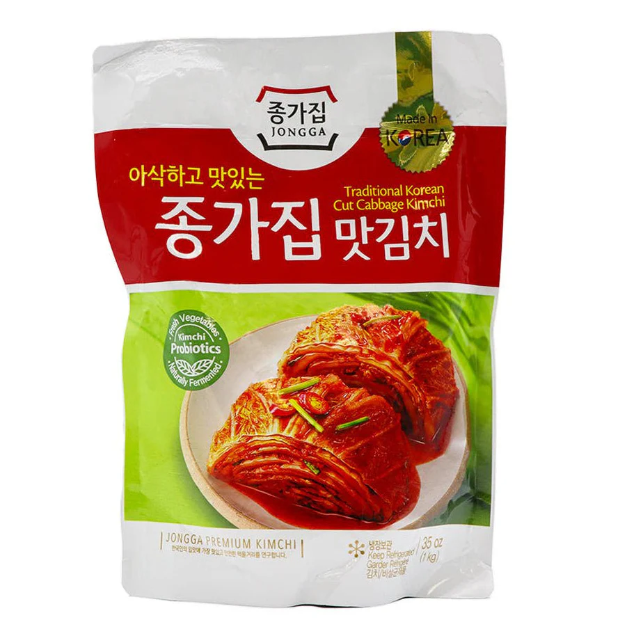 Jongga Traditional Korean Cut Cabbage Kimchi 35oz (1kg)