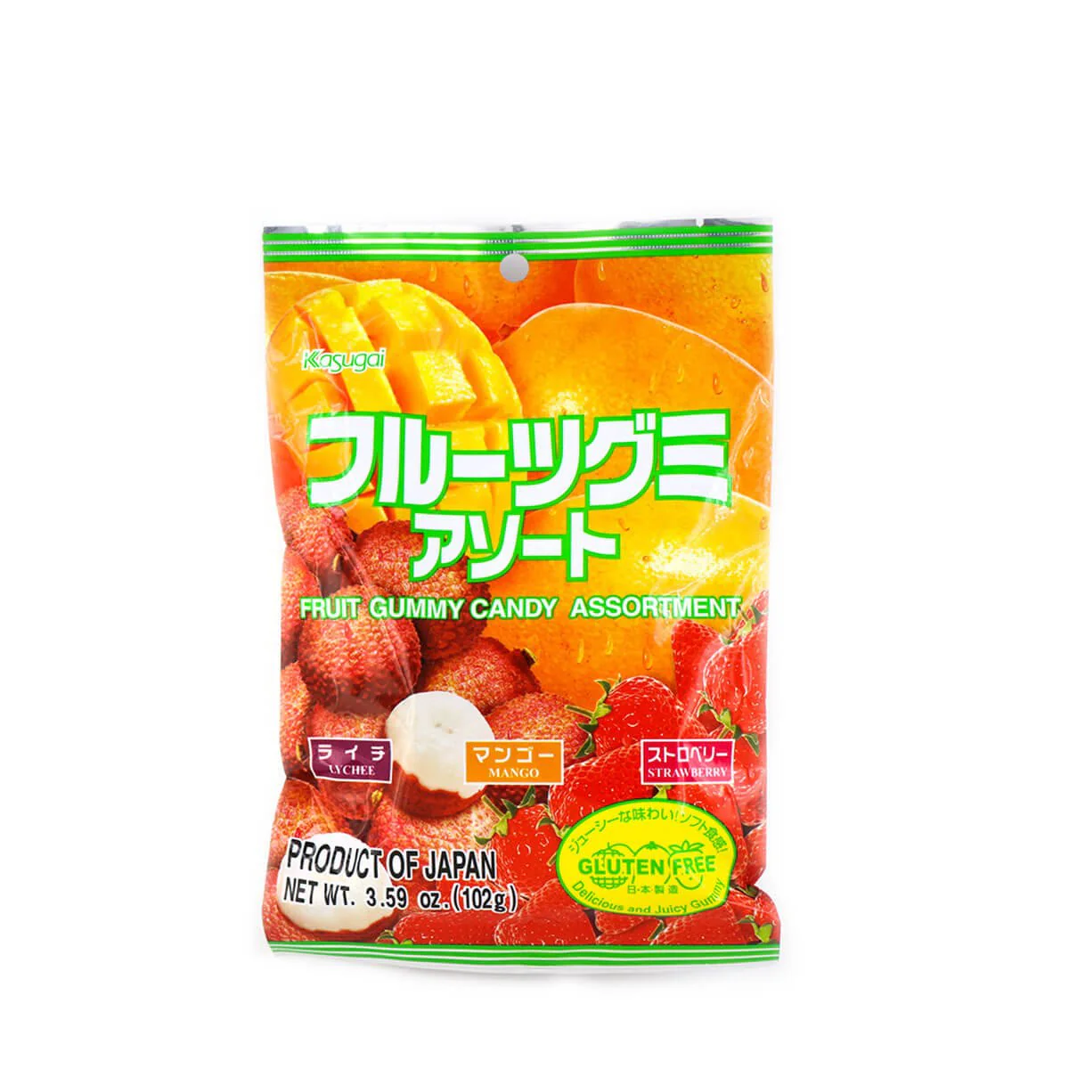 Kasugai Fruit Gummy Candy Assortment 3.59oz