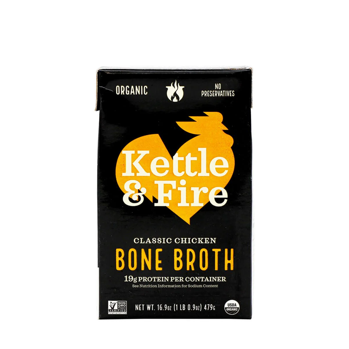 Kettle & Fire Organic Classic Chicken Bone Broth 16.9oz