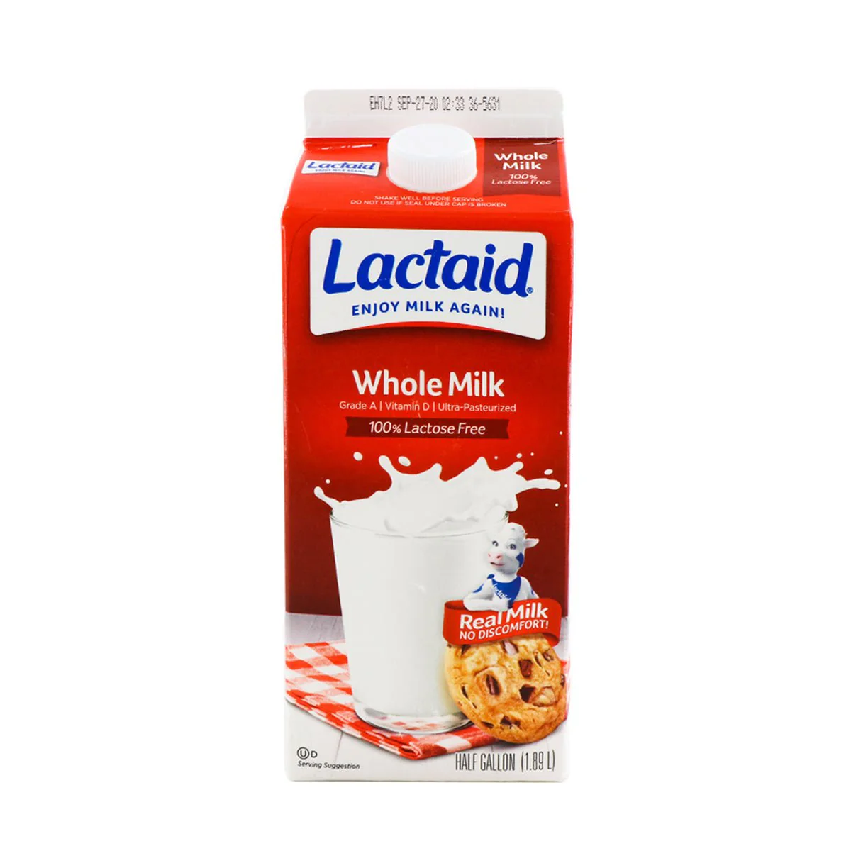Lactaid Whole Milk Half Gallon (1.89L)