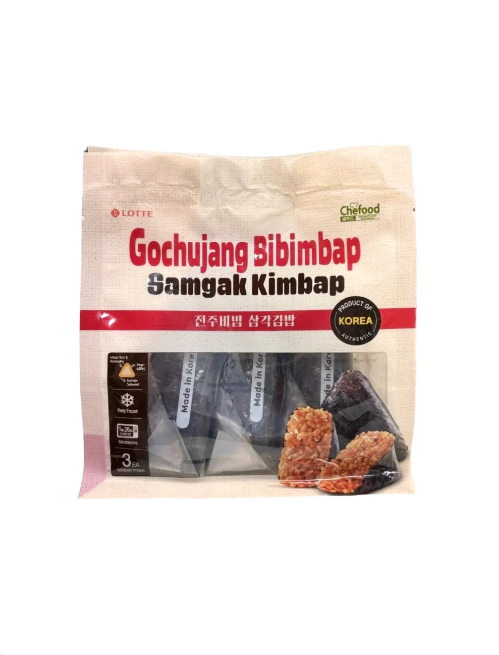 Lotte Gochujang Bibimbap Samgak 3Pack Frozen 11.6Oz