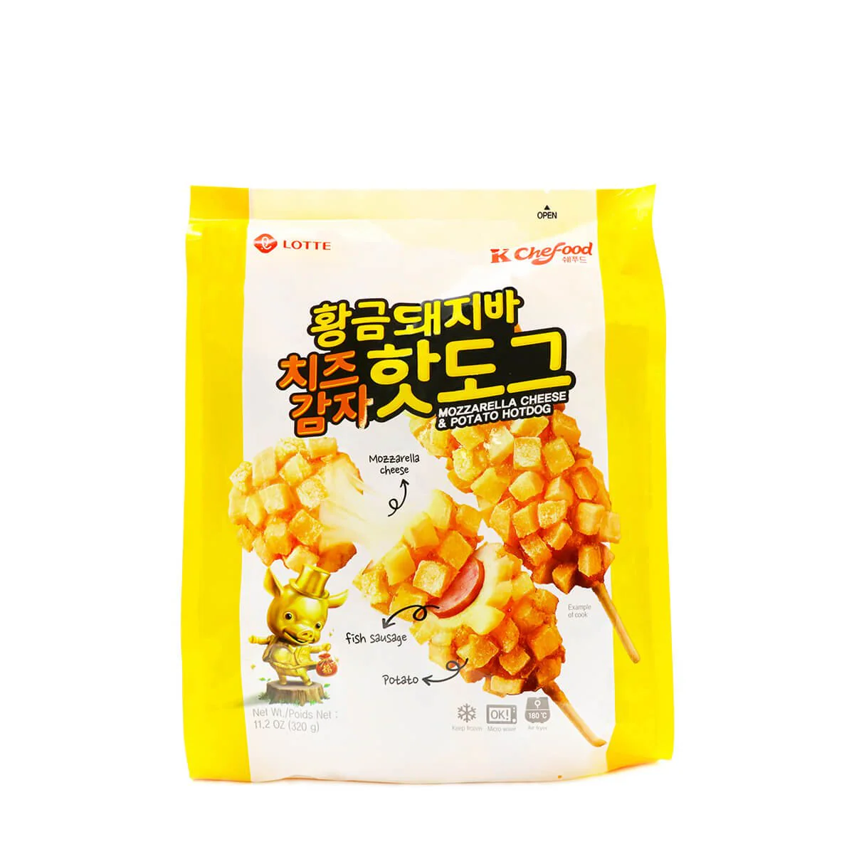 Lotte Mozzarella Cheese & Potato Hotdog 11.2oz