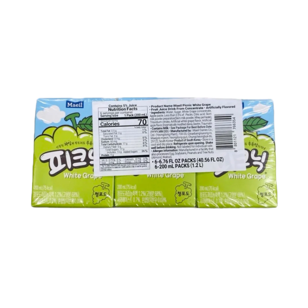 Maeil Picnic White Grape Juice 6/200Ml - Image 2