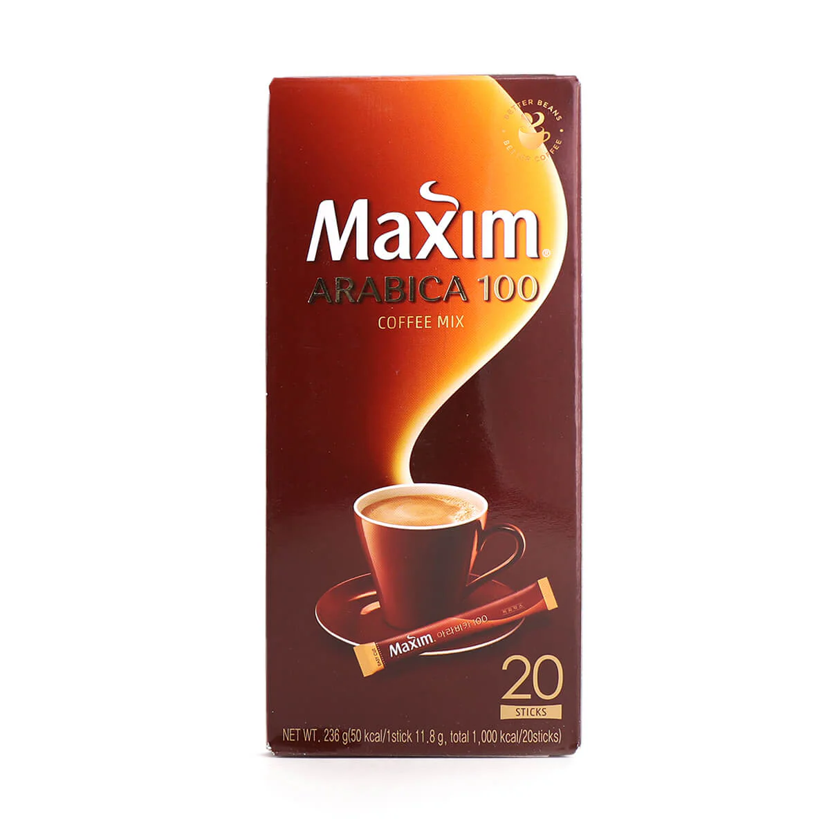 Maxim Arabica 100 Coffee Mix 20 Sticks, 236g