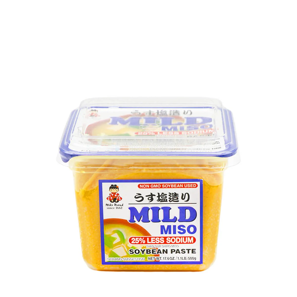 Miko Brand Mild Miso Paste Non-GMO 25% Less Sodium 1.1lb