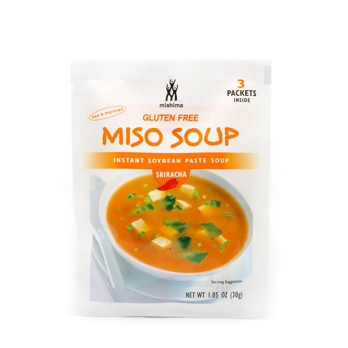 Mishima Gluten Free Miso Soup Sriracha Flavor 3Pk 1.05oz