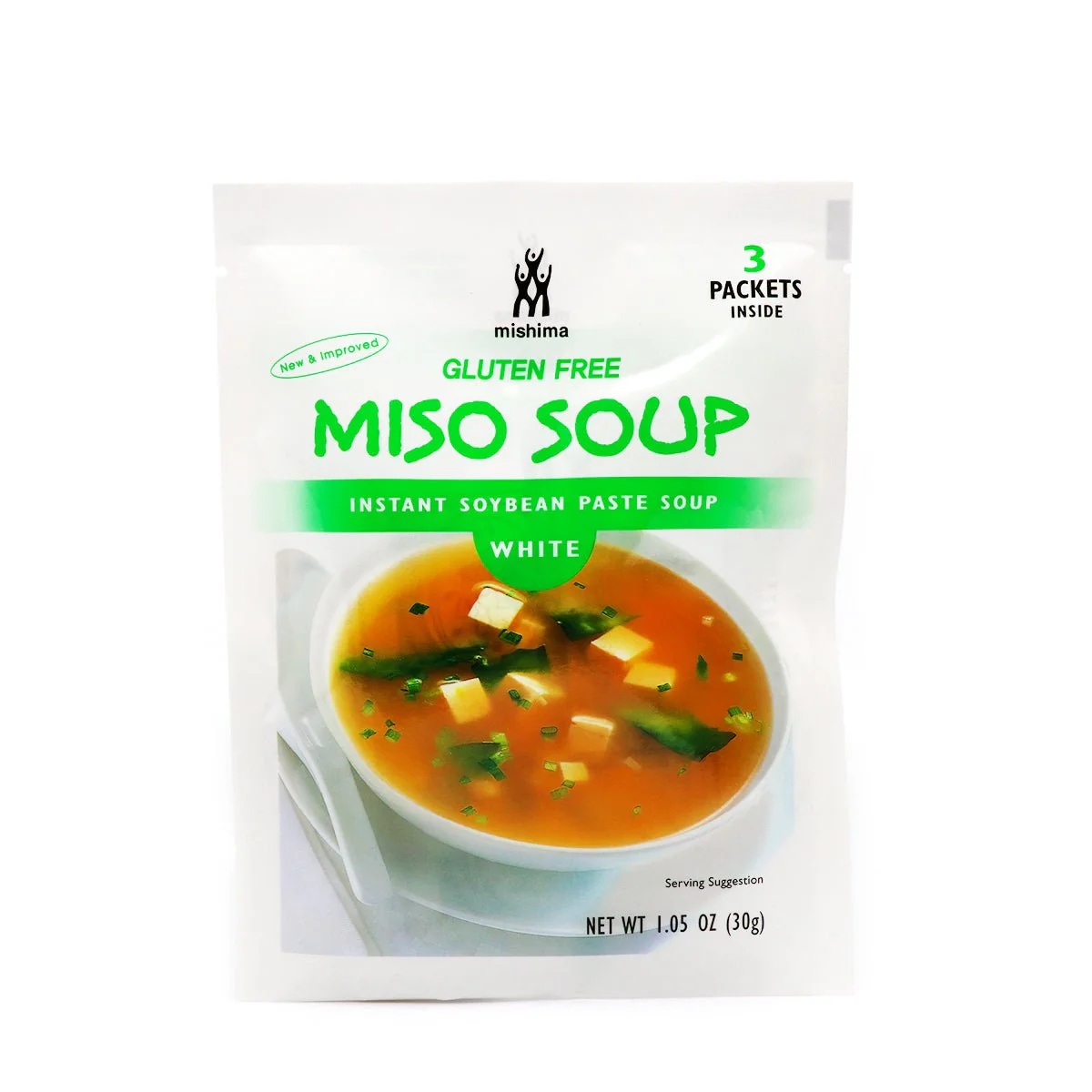Mishima Gluten Free Miso Soup White Flavor 3Pk 1.05oz