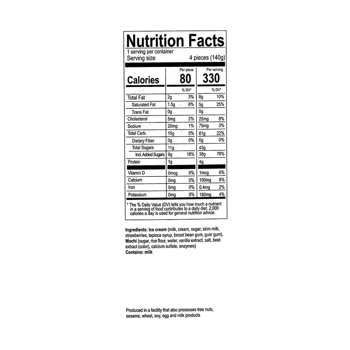 Mki Mochi Ice Cream Strawberry 7.5Oz - Image 2