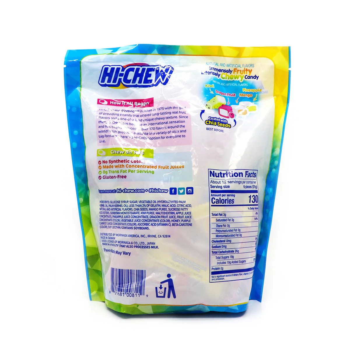 Morinaga Hi-Chew Mixed-Soft Candy Tropical Mix 12.7oz - Image 2