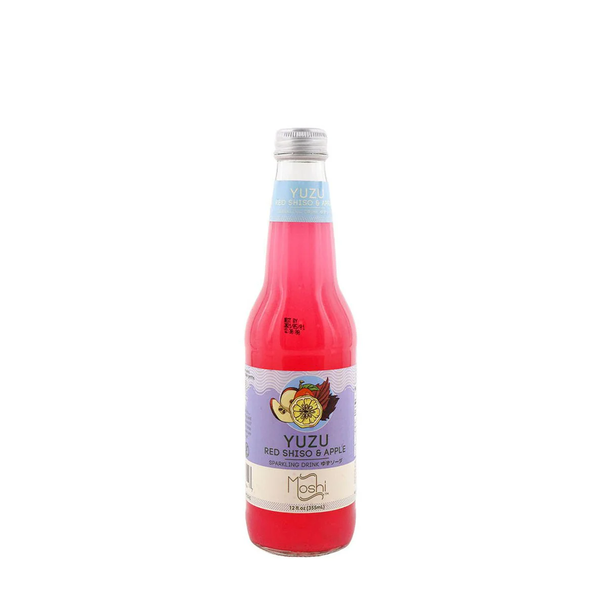 Moshi Yuzu Sparkling Drink Yuzu Red Shiso & Apple 12oz