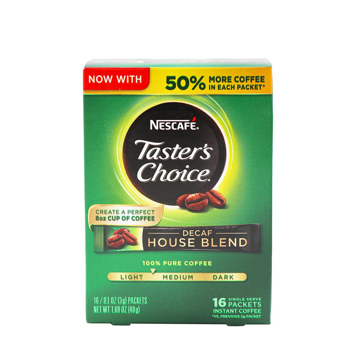 Nescafe Taster's Choice Decaf House Blend Instant Coffee 16 Packets, 1.69oz