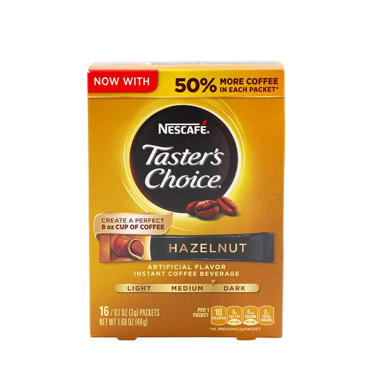 Nescafe Taster's Choice Hazelnut Instant Coffee 16 Packets, 1.69oz