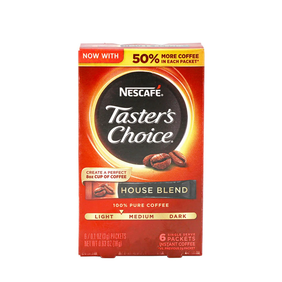 Nescafe Taster's Choice House Blend Instant Coffee 6 Packets, 18g