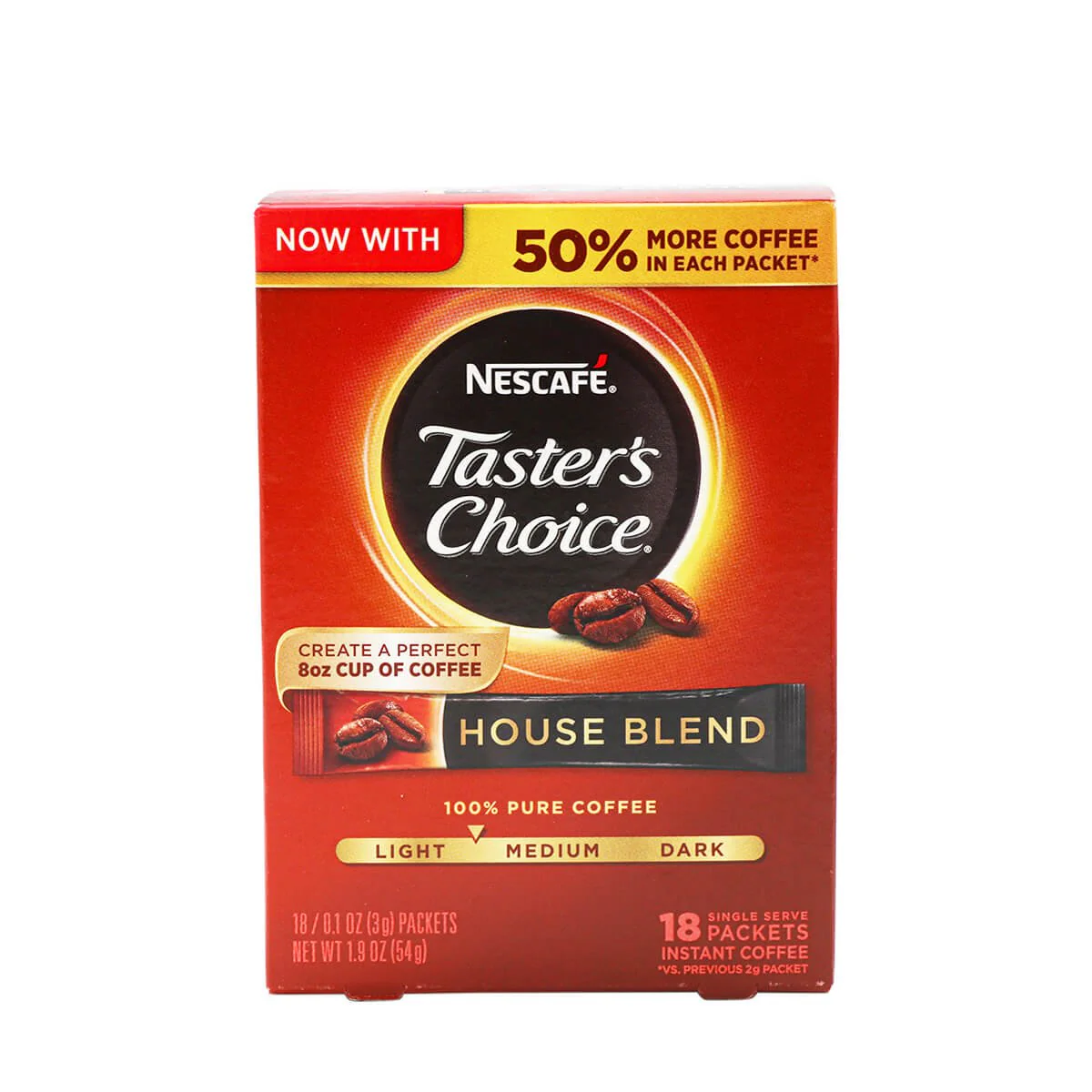 Nescafe Taster's Choice House Blend Instant Coffee 18 Packets, 1.9oz