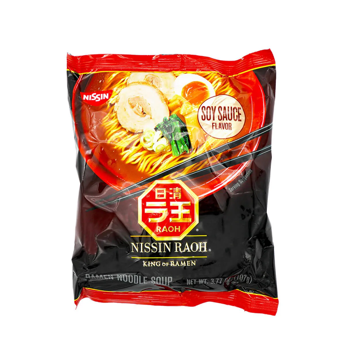 Nissin Raoh Ramen Noodle Soup Soy Sauce Flavor 3.77oz