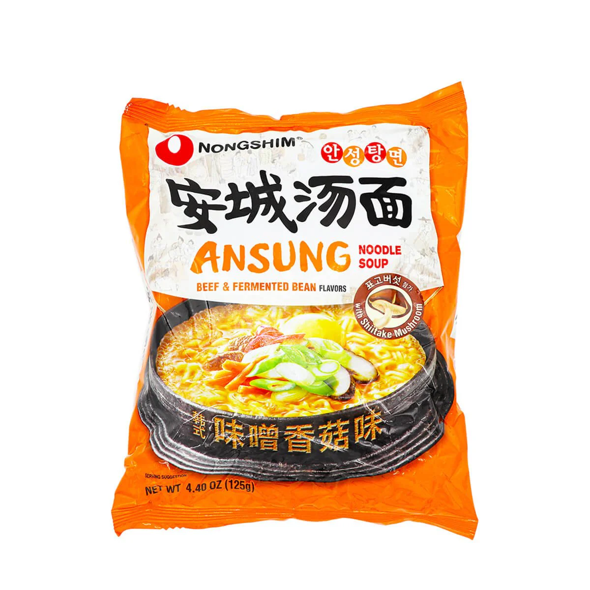 Nongshim Ansung Noodle Soup Beef & Fermented Bean Flavors 4.40oz