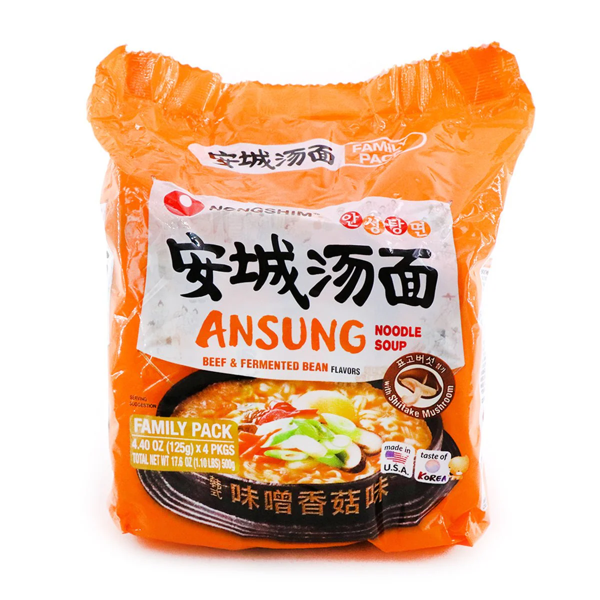 Nongshim Ansung Noodle Soup Beef & Fermented Bean Flavor 17.6oz
