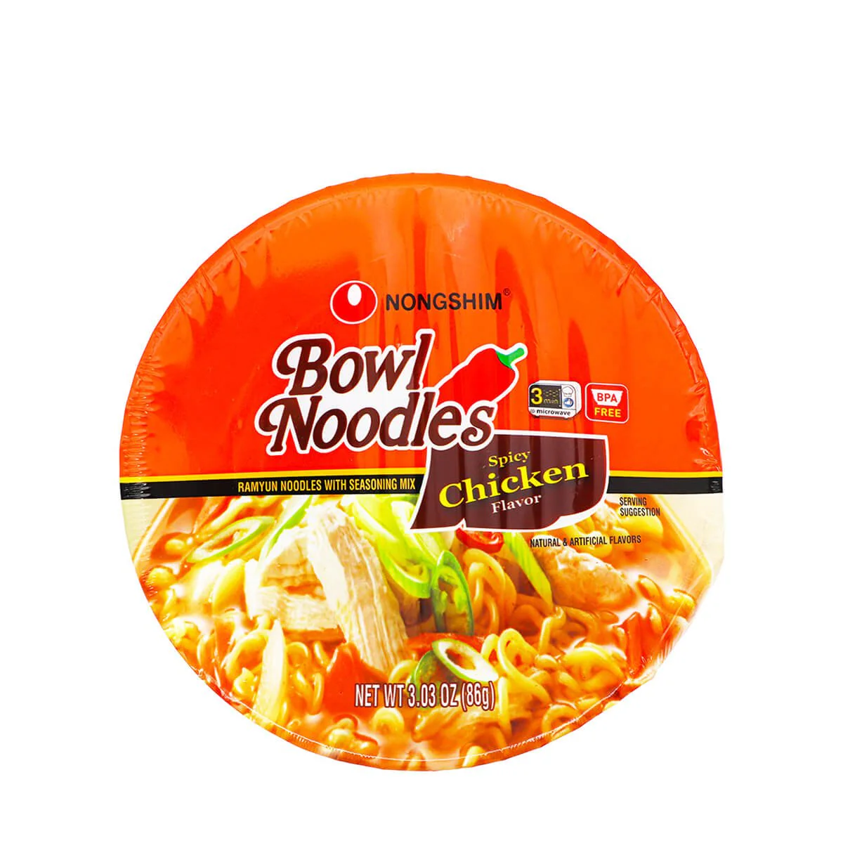 Nongshim Bowl Noodle Soup Spicy Chicken Flavor 86g