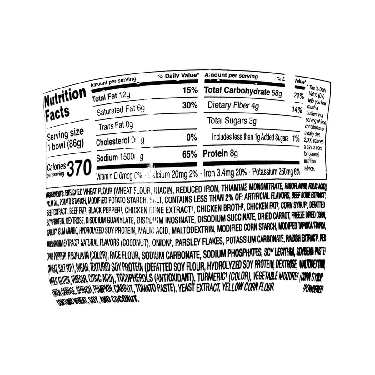 Nongshim Bowl Noodle Soup Spicy Chicken Flavor 86g - Image 2
