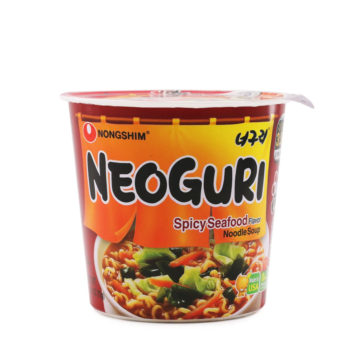 Nongshim Neoguri Noodle Soup Spicy Seafood Flavor Bowl 2.64oz