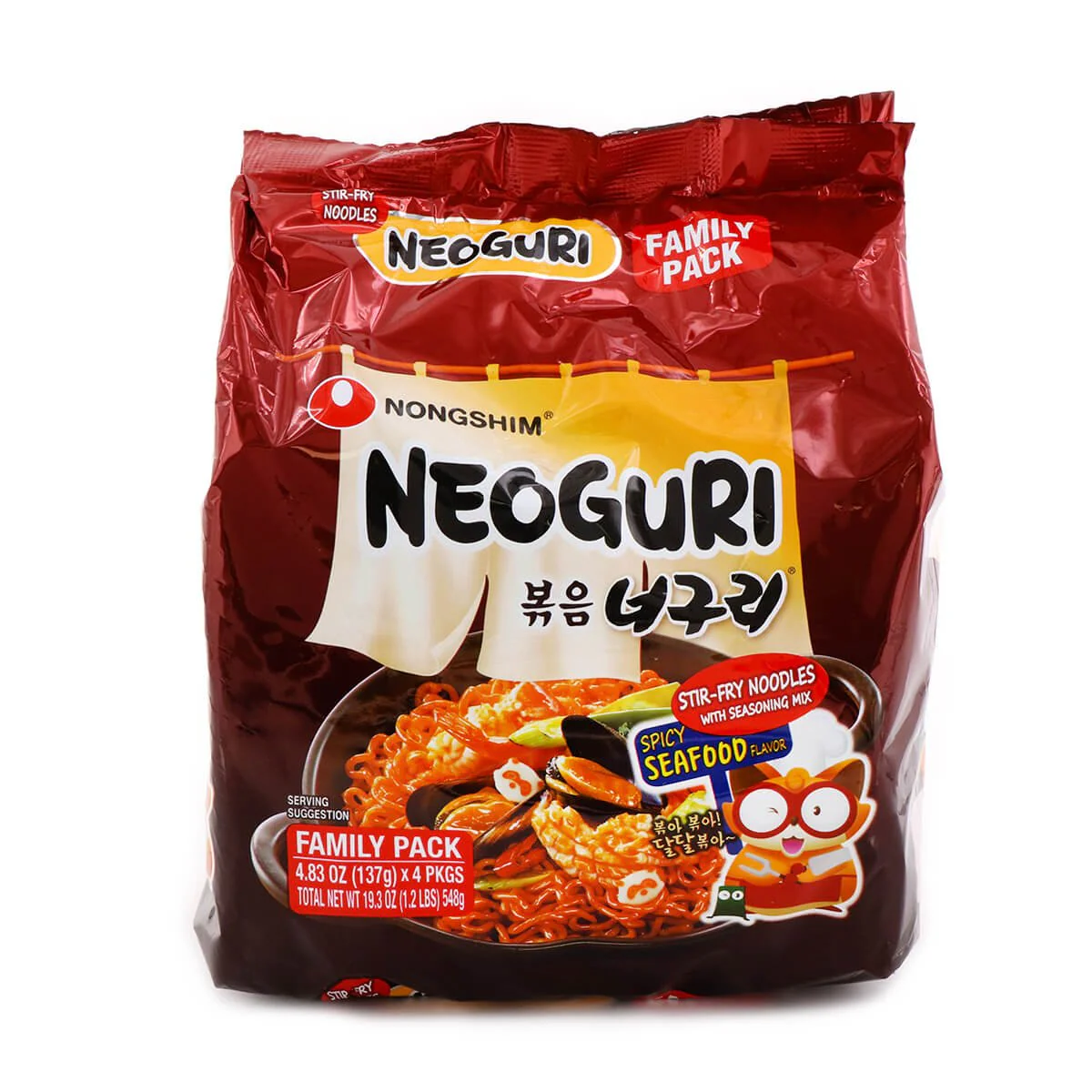 Nongshim Neoguri Stir-Fry Noodles Spicy Seafood Flavor 548g