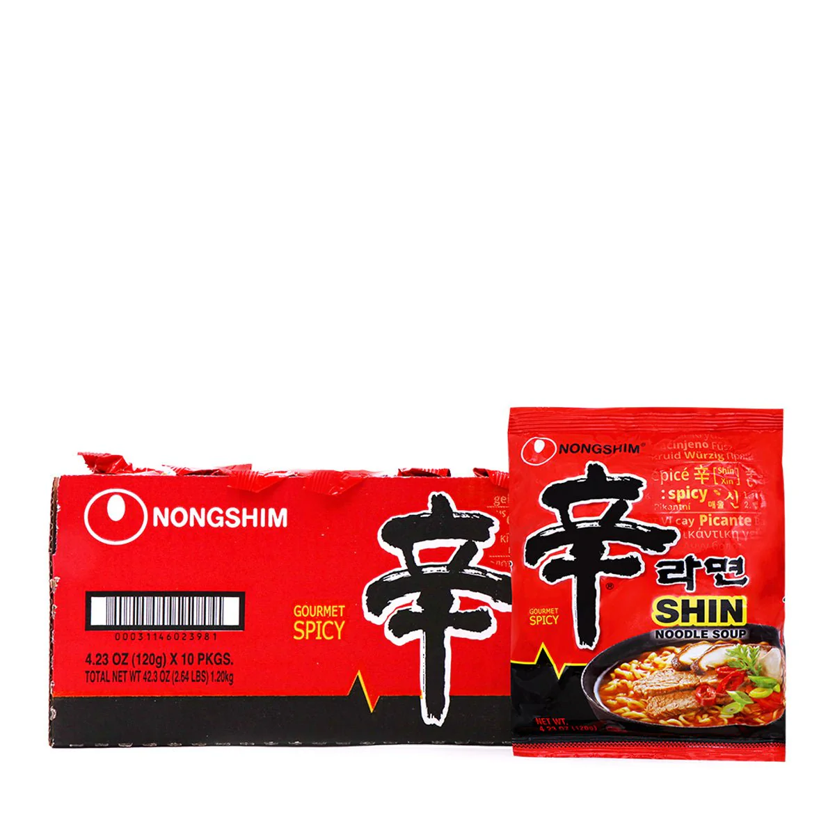 Nongshim Shin Ramyun Noodle Soup 120g X 10P, 1.2Kg