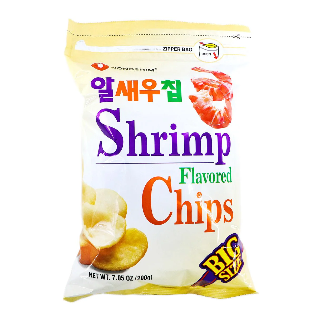 Nongshim Shrimp Flavored Chips Big Size 7.05oz
