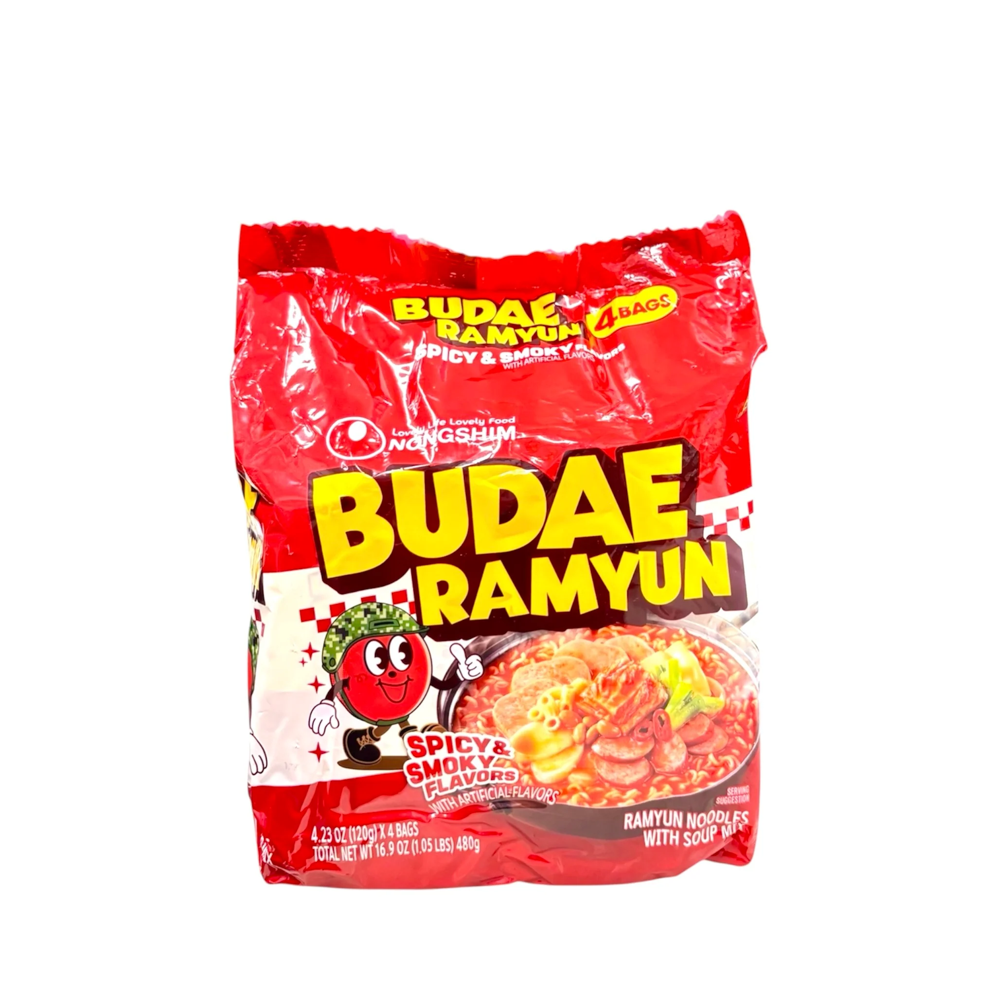Ns Budae Ramyun Spicy Smoky 4Pack 16.9Oz