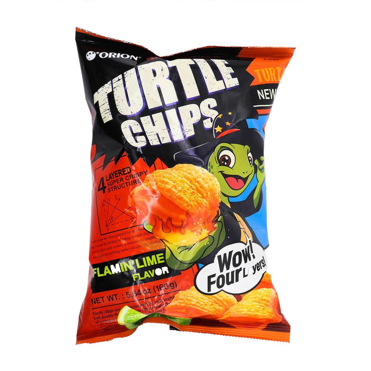 Orion Turtle Chips Flamin' Lime Flavor 5.64oz
